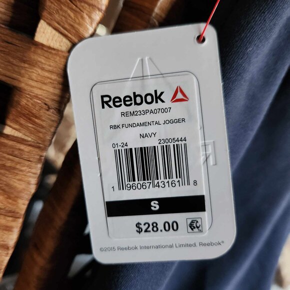 Reebok Mens Jogger Pants - Size Small - Navy - NWT - Picture 4 of 4